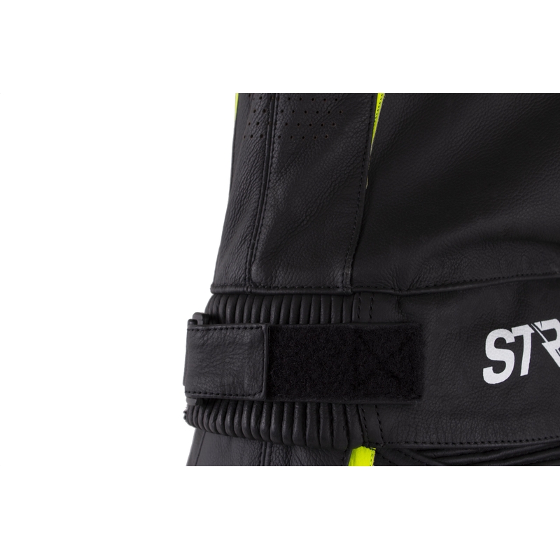 Combinaison de moto Street Racer Fast Track 2 Noir-Blanc-Jaune fluo soldes