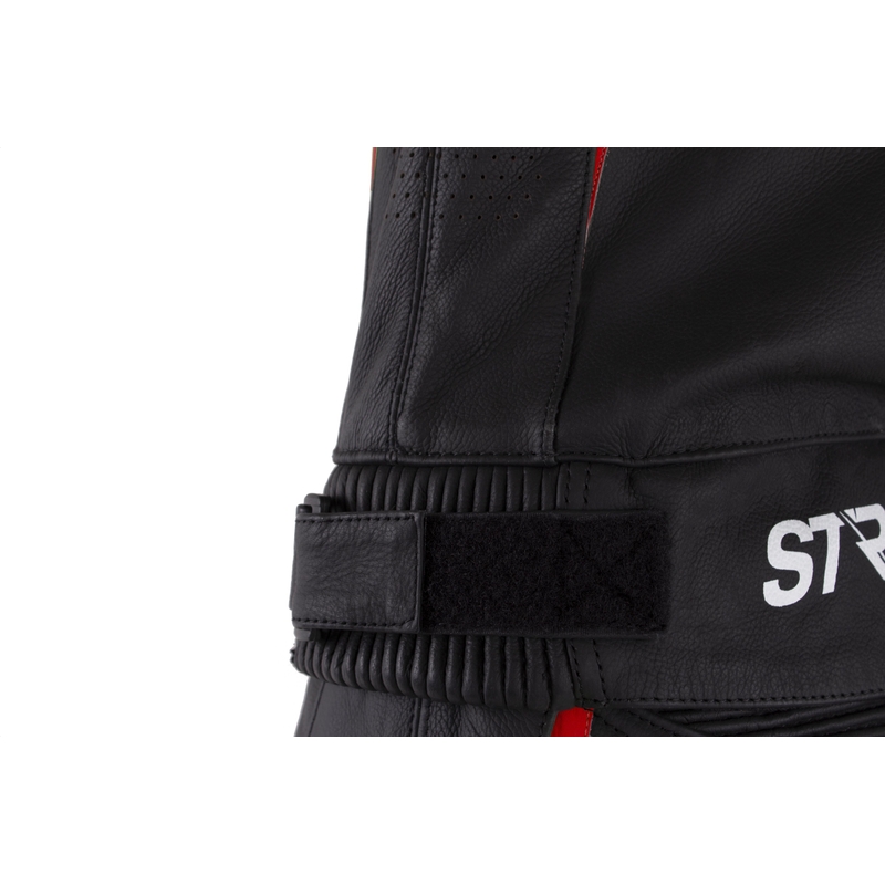 Combinaison de moto Street Racer Fast Track 2 noire, blanche et rouge soldes