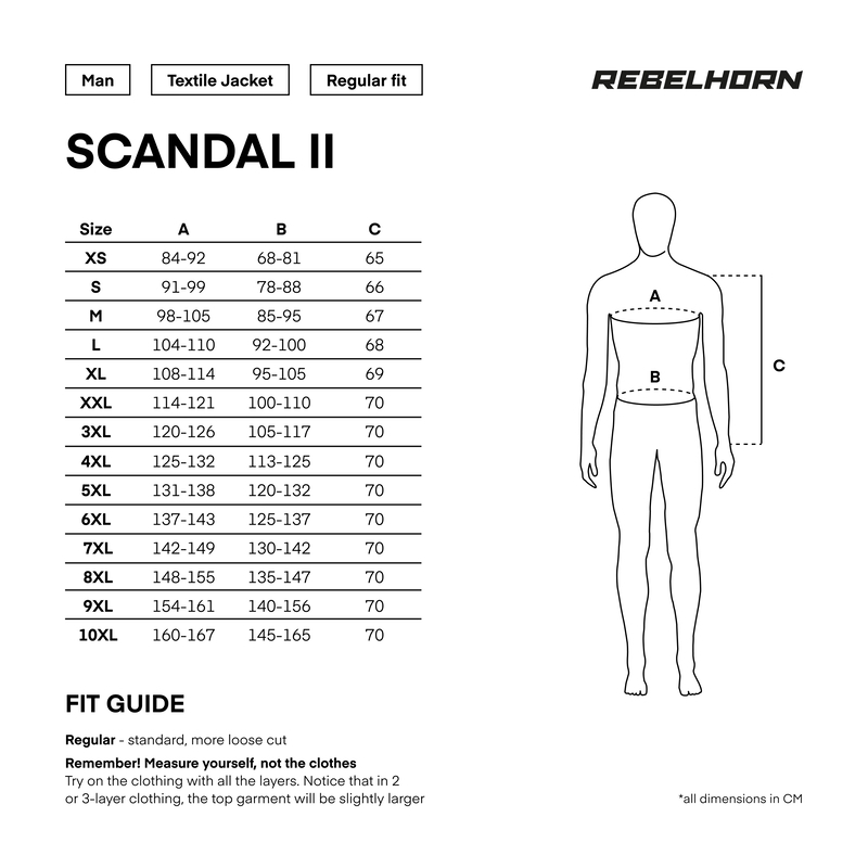 Veste de moto Rebelhorn Scandal II noir argenté