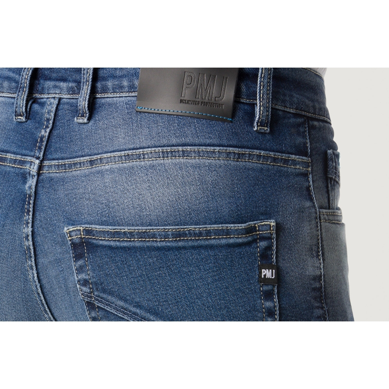 Jean moto PMJ Cruise bleu soldes
