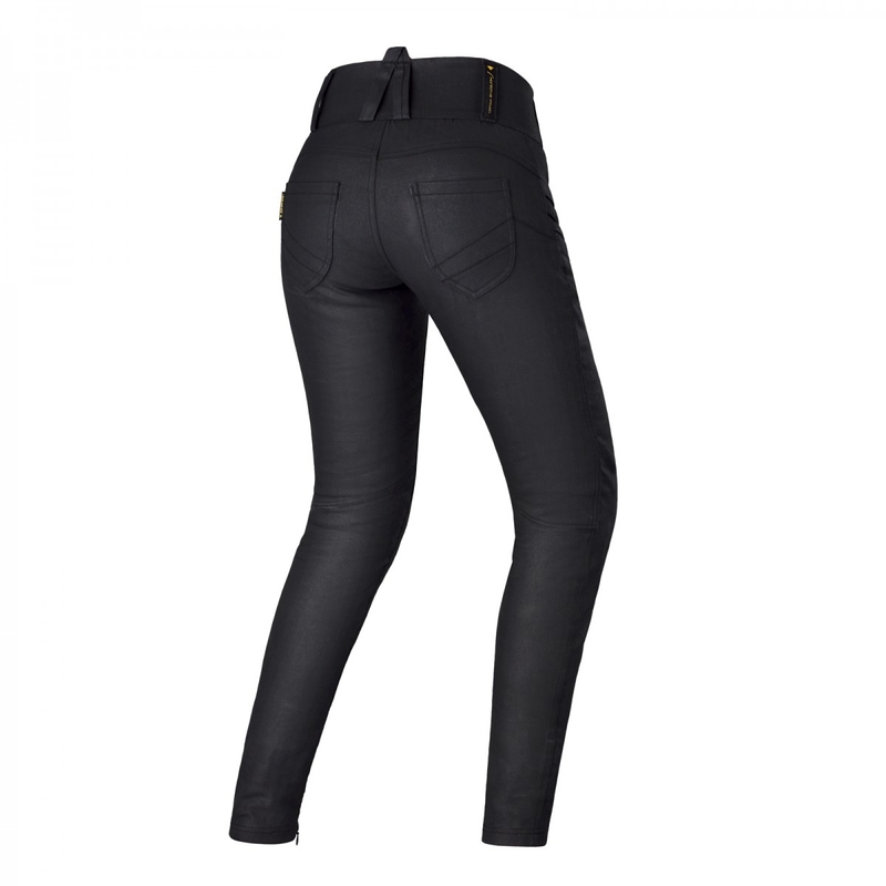 Jeans moto Shima Nox 2.0 Wax noir pour femme soldes