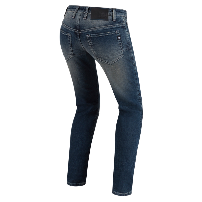 Jean moto femme PMJ Jenny bleu soldes