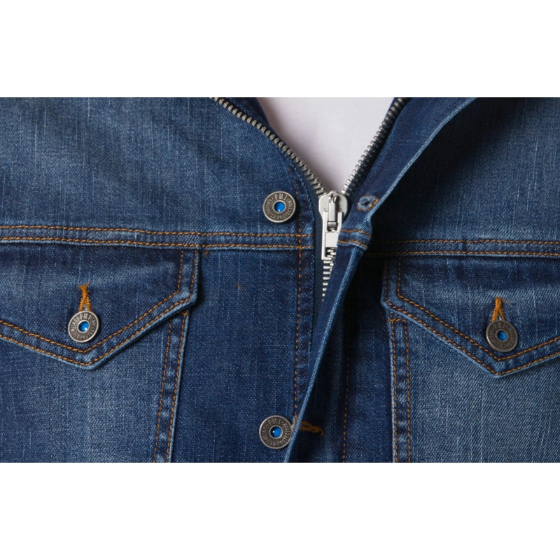Veste de moto PMJ West bleu soldes