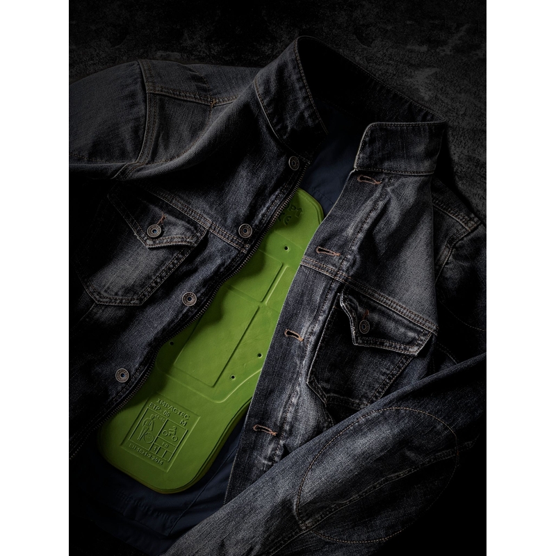 Veste de moto PMJ West bleu soldes