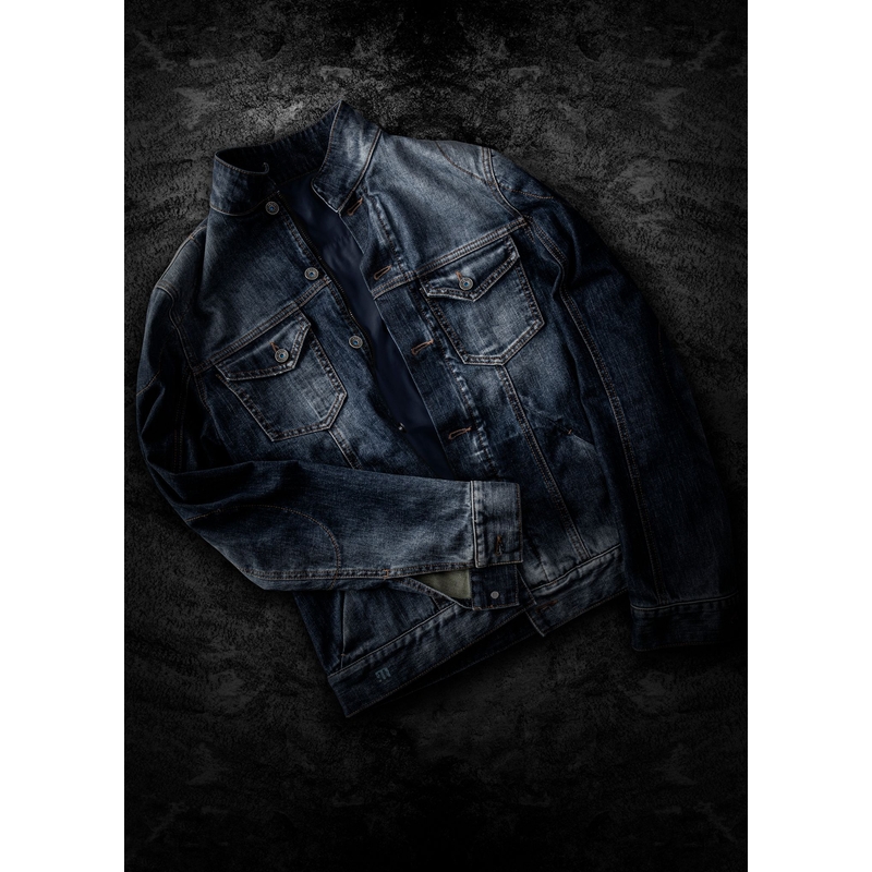 Veste de moto PMJ West bleu soldes