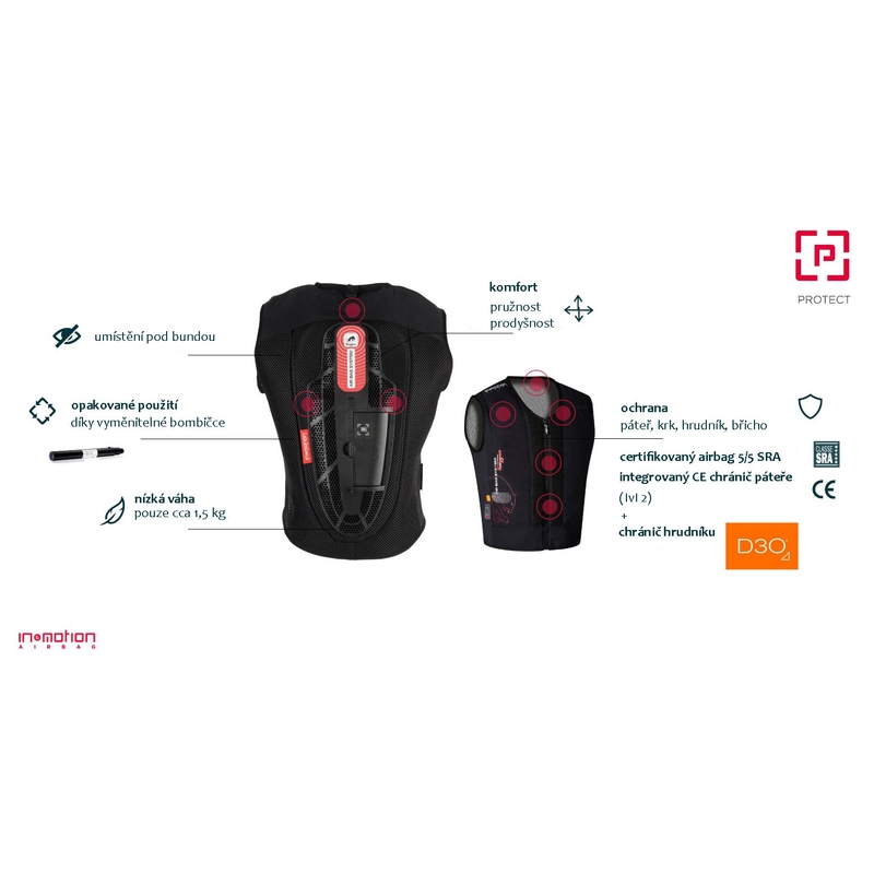 Furygan Gilet airbag Fury System noir