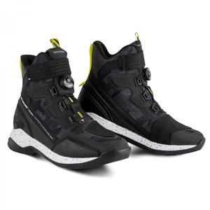 Bottes moto Shima Takeshi noir-camo-jaune fluo