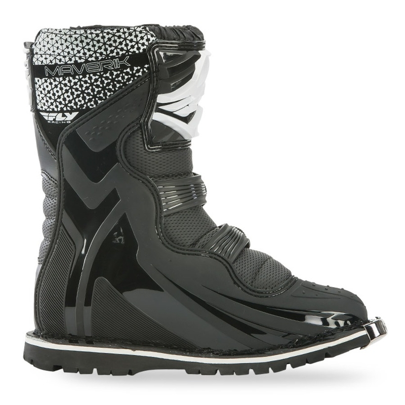 Bottes de moto pour enfants FLY Racing NEW Maverik Youth Black and White