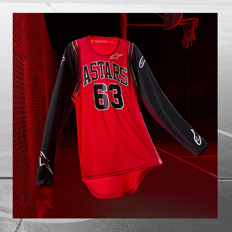 Maillot Motocross Enfants Alpinestars Racer Acumen Limited Edition Rouge, Noir et Blanc