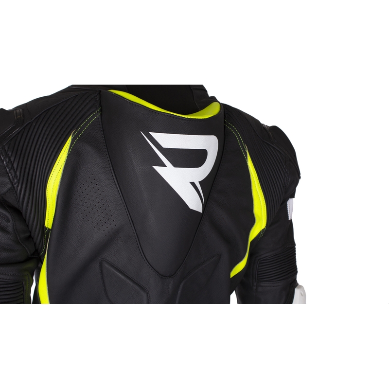 Combinaison de moto Street Racer Fast Track 2 Noir-Blanc-Jaune fluo soldes