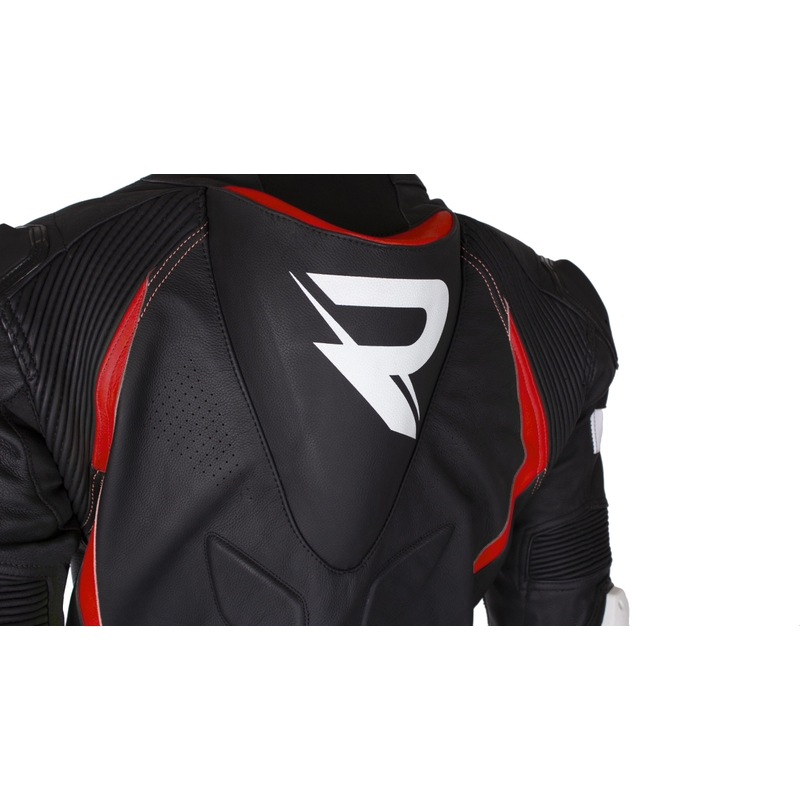 Combinaison de moto Street Racer Fast Track 2 noire, blanche et rouge soldes