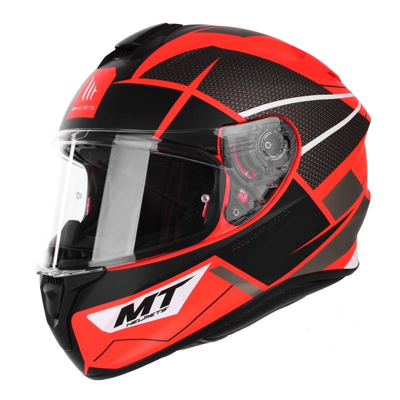 MT Targo Podium D5 casque moto intégral rouge-noir soldes