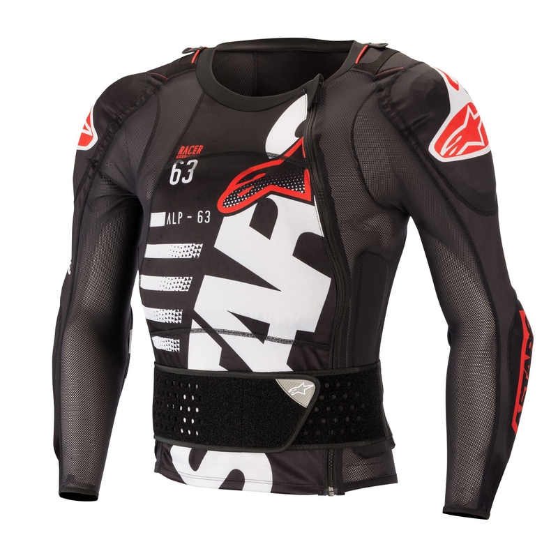 Alpinestar Sequence Protection Protège-corps noir, blanc et rouge