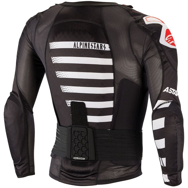 Alpinestar Sequence Protection Protège-corps noir, blanc et rouge