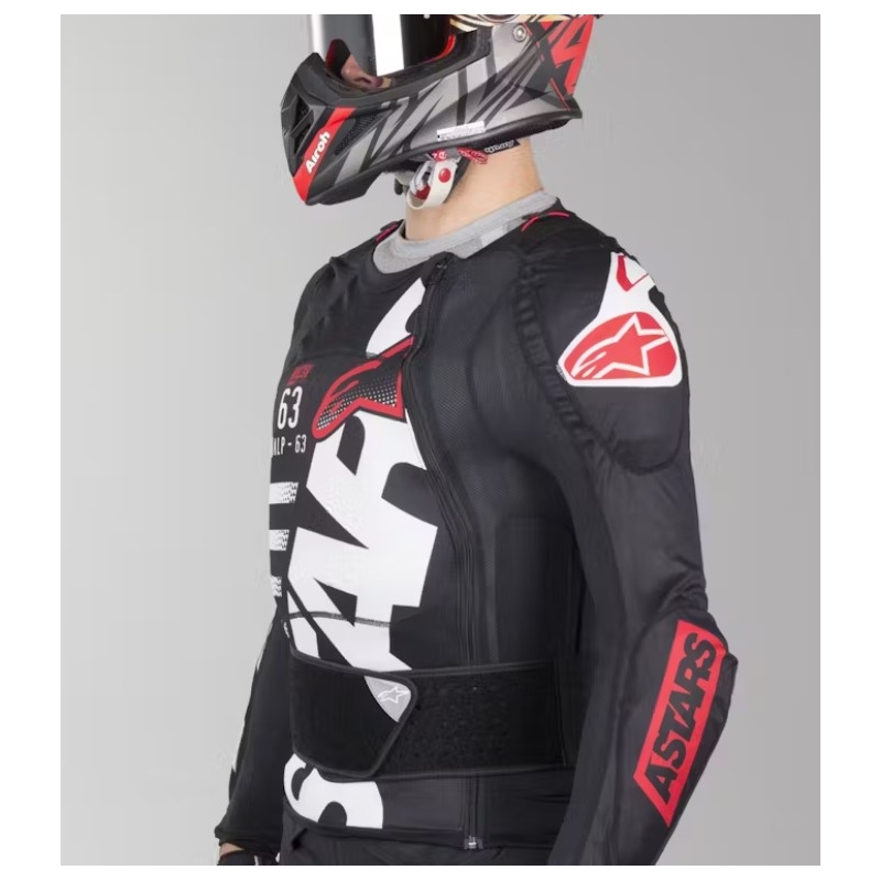 Alpinestar Sequence Protection Protège-corps noir, blanc et rouge
