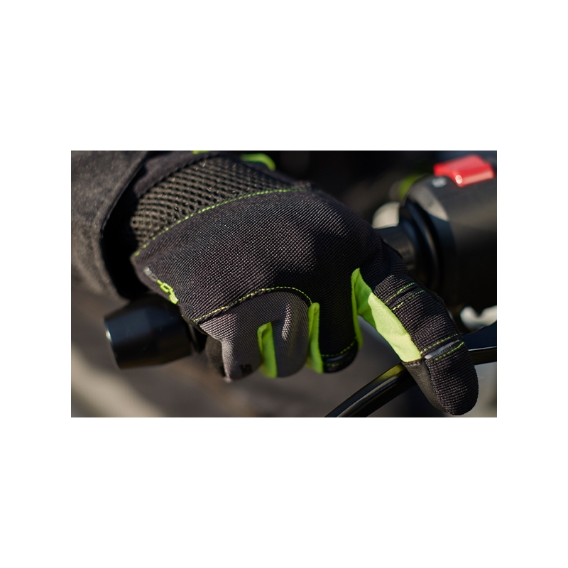 Gants moto SEVENTY DEGREES SD-C48 noir-jaune fluo