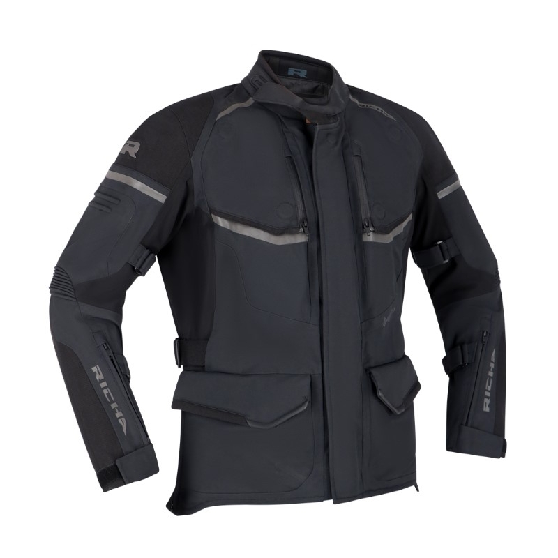 Veste de moto RICHA Atlantic 2 Gore-Tex noir pour femme soldes