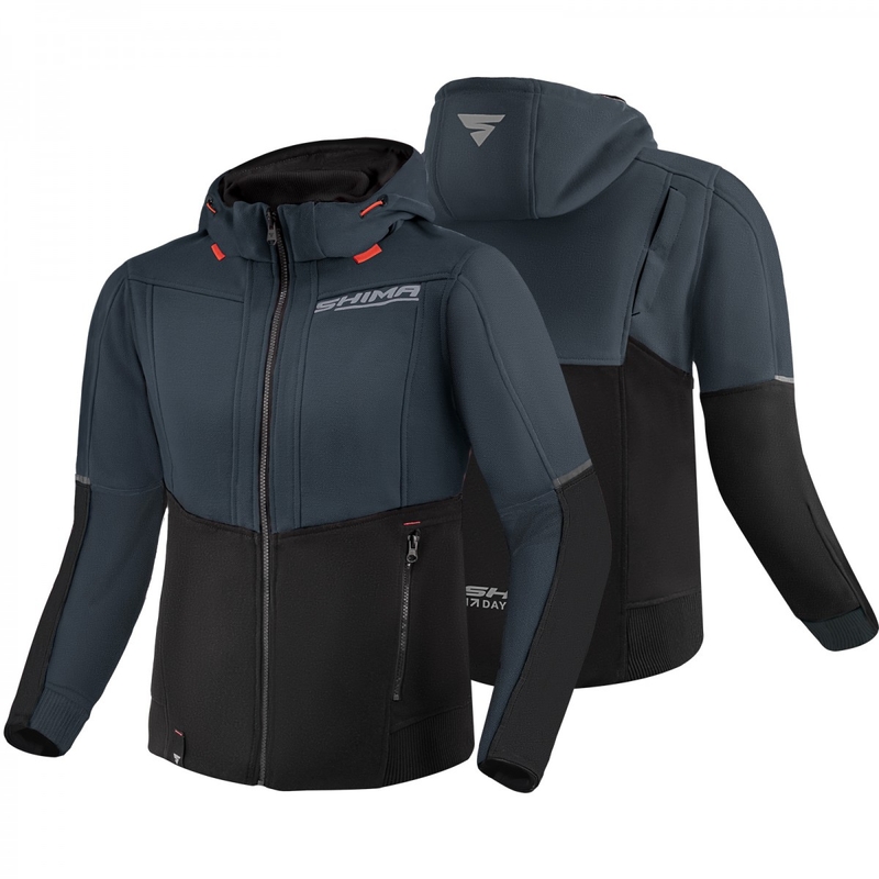 Sweat moto femme Shima Daybreaker noir-gris