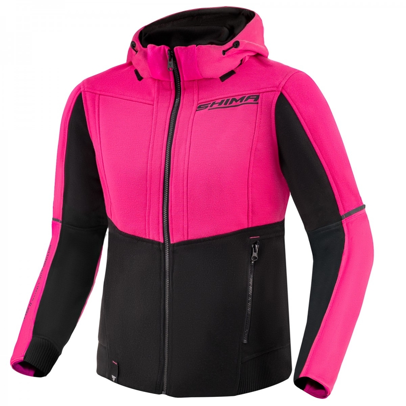 Sweat moto femme Shima Daybreaker noir-rose