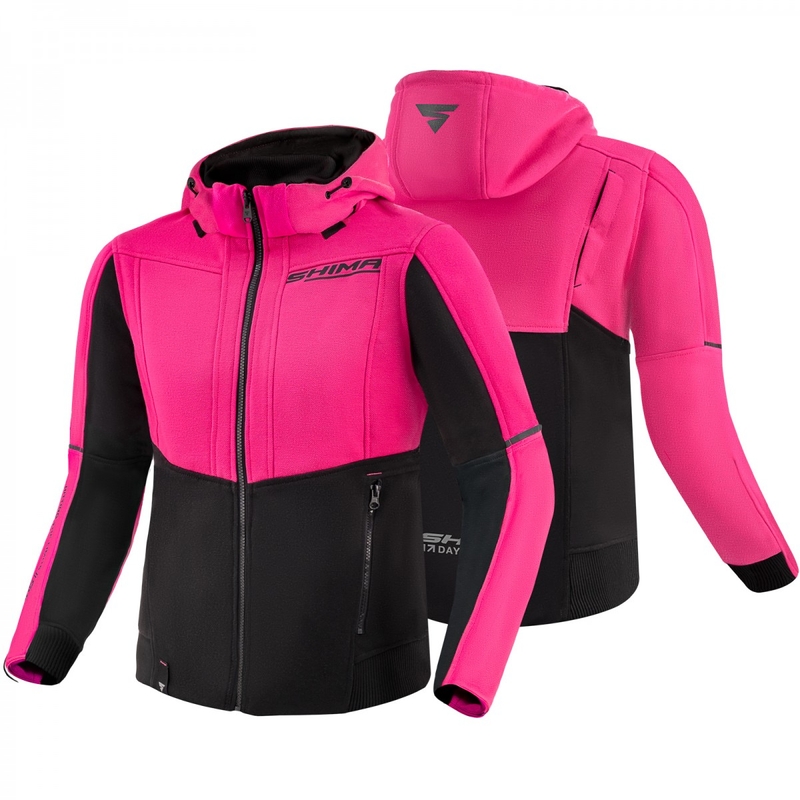 Sweat moto femme Shima Daybreaker noir-rose