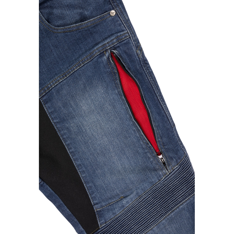 Jean de moto Ayrton 505, bleu délavé