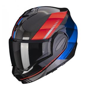 Casque modulable Scorpion EXO-TECH EVO Carbon Genus noir-bleu-rouge
