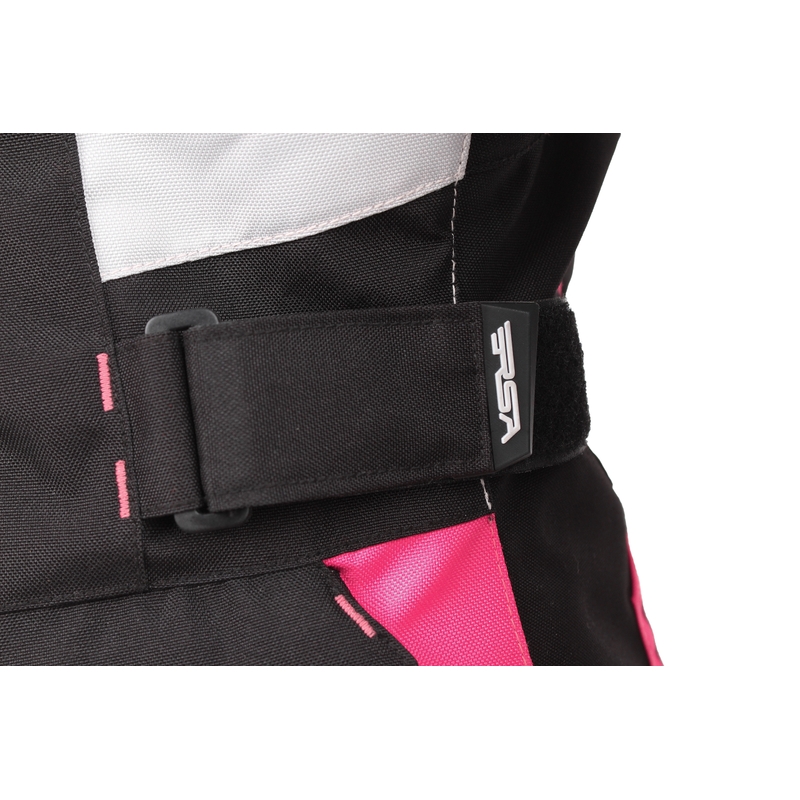 Dámská bunda na motorku RSA EXO 2 černo-šedo-růžová výprodej