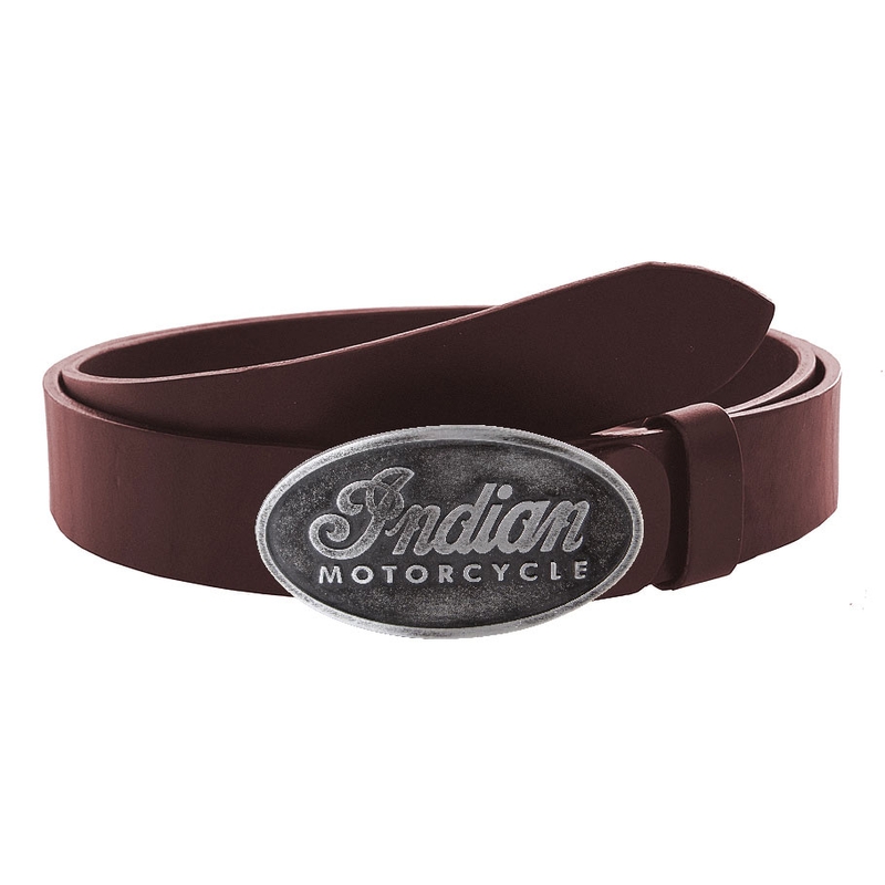 Ceinture moto en cuir avec boucle Indian Motorcycle marron