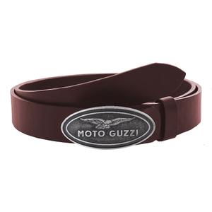 Moto Guzzi ceinture en cuir marron avec boucle