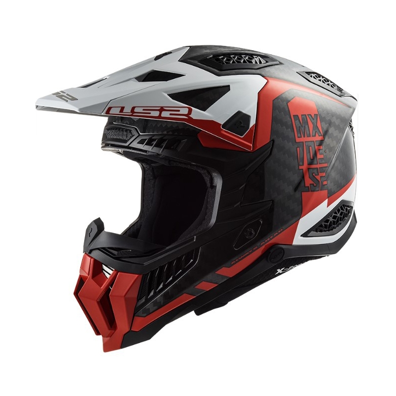 Casque motocross LS2 MX703 C X-Force Victory noir-rouge-blanc