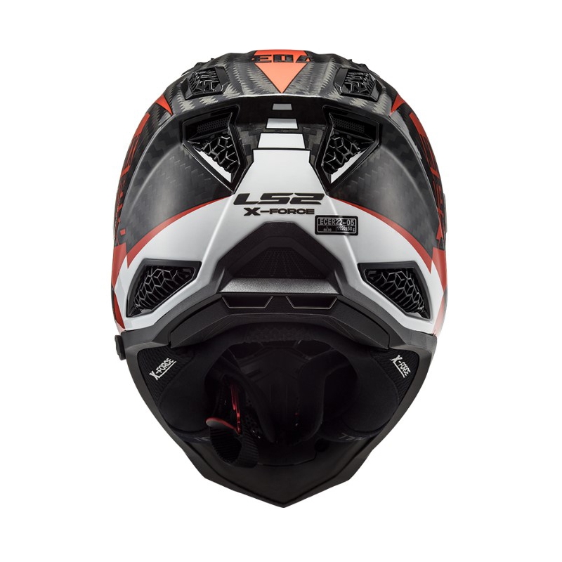 Casque motocross LS2 MX703 C X-Force Victory noir-rouge-blanc