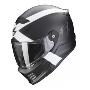 Casque moto SCORPION COVERT FX GALLUS noir et blanc
