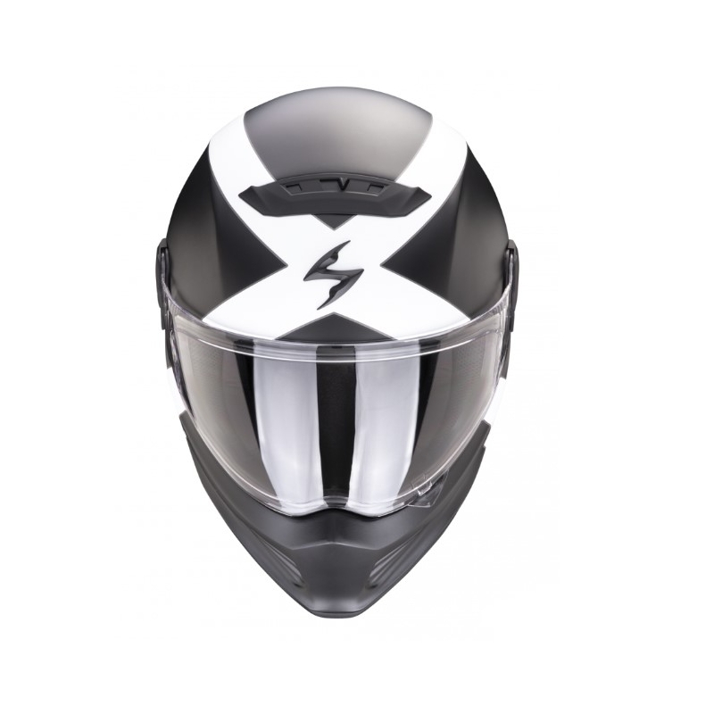 Casque moto SCORPION COVERT FX GALLUS noir et blanc