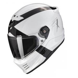 Casque moto SCORPION COVERT FX GALLUS blanc-noir