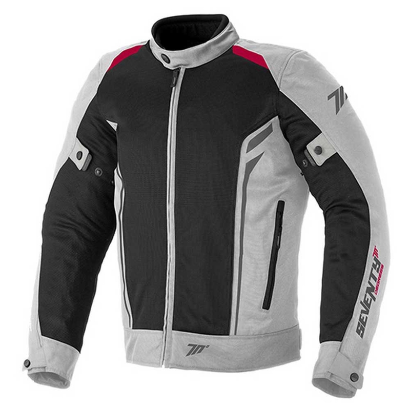Veste moto SEVENTY DEGREES SD-JT32 noir-gris-rouge