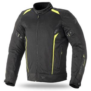 Veste moto SEVENTY DEGREES SD-JT32 noir-jaune fluo