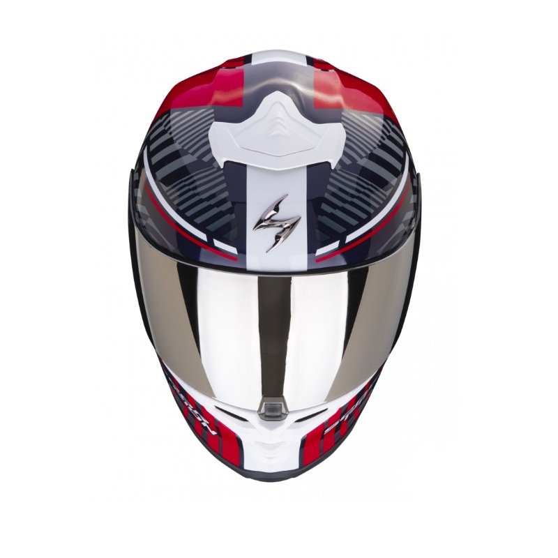 Integrální přilba Scorpion EXO-R1 EVO Air Victory červeno-modro-žlutá