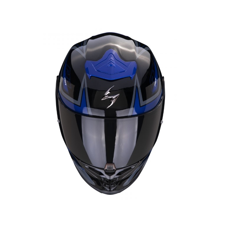 Integrální přilba na motorku Scorpion EXO-R1 EVO Air Gaz metalická černo-modrá