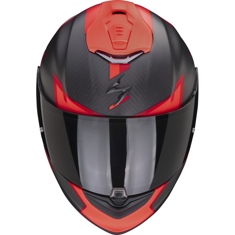 Casque intégral Scorpion EXO-1400 EVO Carbon Air Kendal noir-rouge