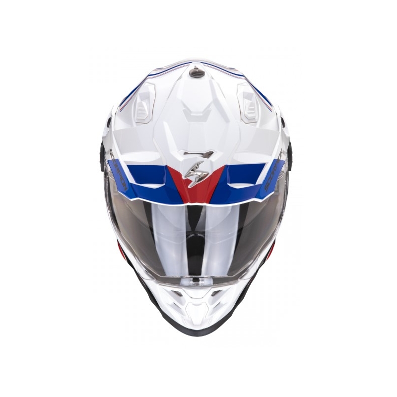 Casque moto enduro SCORPION ADF-9000 AIR Desert blanc-bleu-rouge