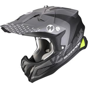 Casque de motocross Scorpion VX-22 Air Ares noir-argenté mat