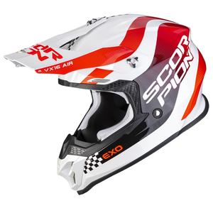 Casque motocross Scorpion VX-16 EVO AIR SOUL blanc-rouge