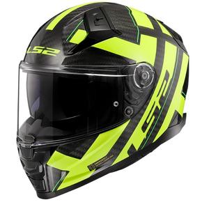Casque moto intégral LS2 FF811 Vector II C Strong noir-jaune fluo
