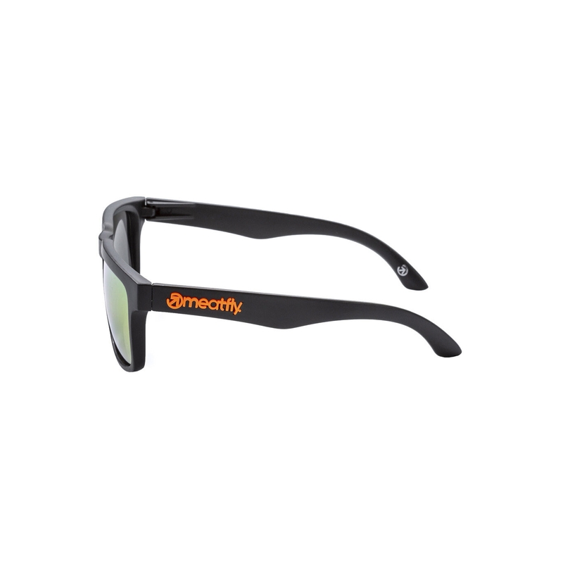 Lunettes de soleil Meatfly Memphis noir et orange
