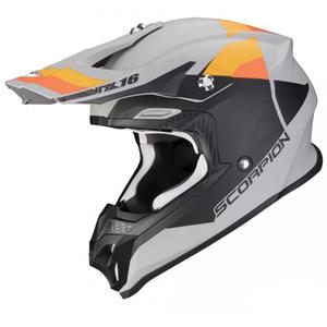 Casque motocross Scorpion VX-16 EVO AIR SPECRUM noir-gris-orange