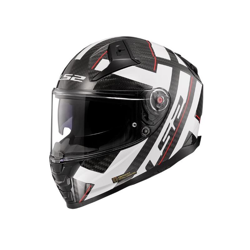 Casque moto intégral LS2 FF811 Vector II C Strong noir et blanc