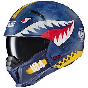 Casque ouvert avec masque HJC i20 Vanguard Call Of Duty MC2SF blanc-jaune-rouge-bleu