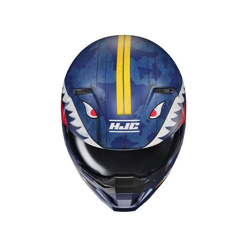 Casque ouvert avec masque HJC i20 Vanguard Call Of Duty MC2SF blanc-jaune-rouge-bleu