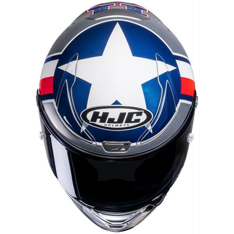 HJC RPHA 1 Ben Spies Silverstar MC21 rouge-bleu-blanc-argent casque moto intégral