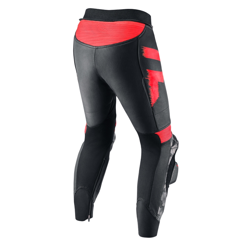 Pantalon de moto Rebelhorn Rebel 22 noir-rouge fluo soldes